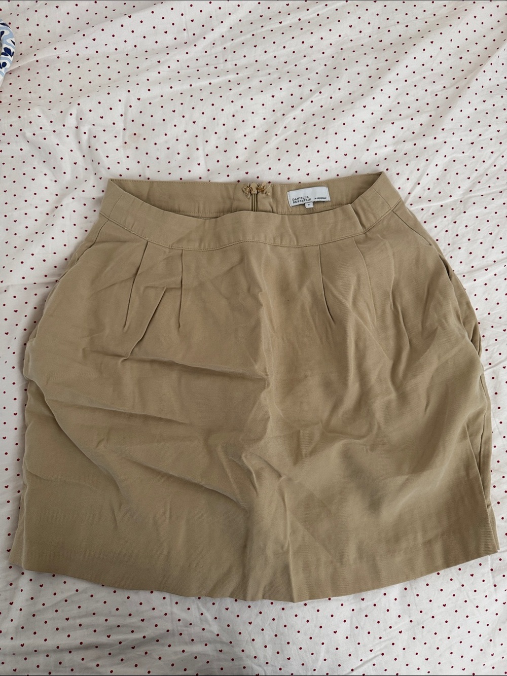 DANIELLE BERNSTEIN Tan Mini Skirt